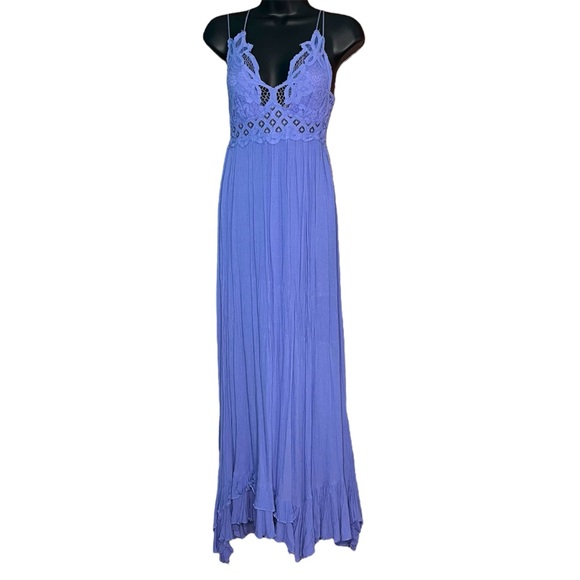 Free People Adella Maxi Slip Sapphire Periwinkle Size Small - Picture 2 of 12
